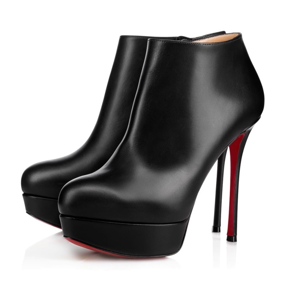 Christian Louboutin Dirdibootie 130 Calf Black Heeled Booties